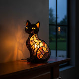 Sjajna mačka — Vitražna lampa