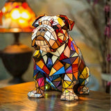 Elegantni Buldog — Vitražna lampa