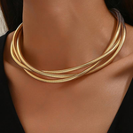 Vintage slojevita zlatna ogrlica